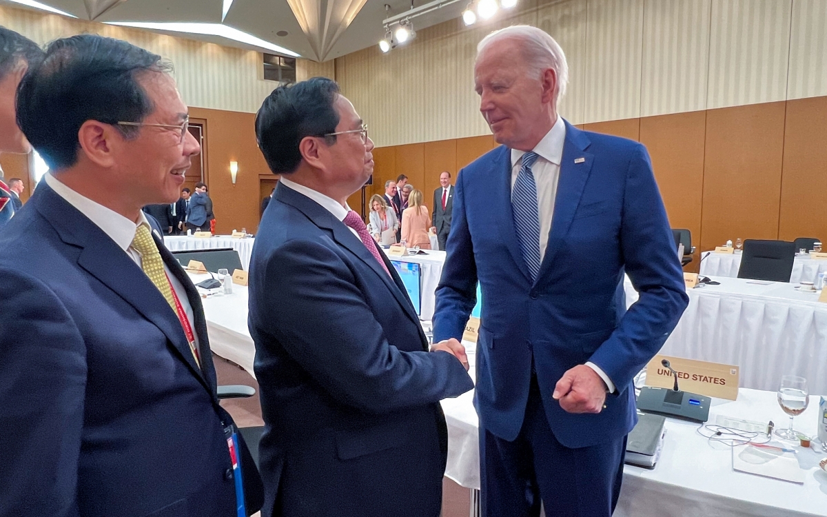 PM Pham Minh Chinh meets US President Joe Biden. (Photo: VGP)