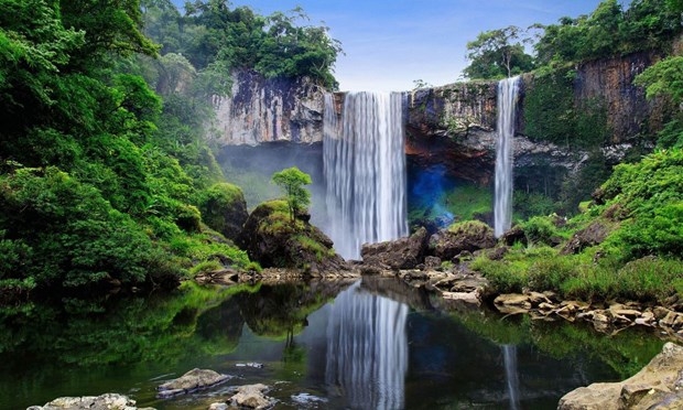 K50 waterfall in Kon Ha Nung Biosphere Reserve in the Central Highland province of Gia Lai