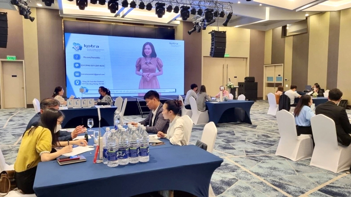 A trade meeting between Vietnamese and Korean enterprises (Photo: KOTRA)