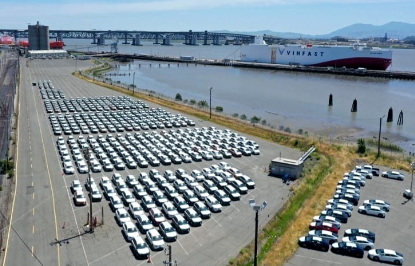 1,098 VinFast VF8s have reached US port of Benicia.