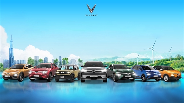 A series of VinFast EVs to be displayed at the show — Photo courtesy of the company