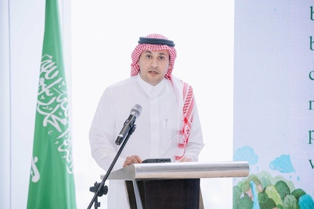 Saudi Arabian Ambassador to Vietnam Mohammed Ismaeil Dahlwy speaks at the ceremony (Photo: the Embassy of Saudi Arabia in Vietnam)