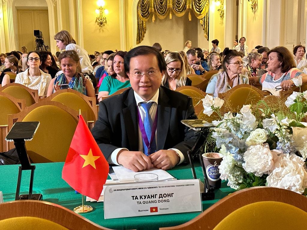Deputy Minister of Culture, Sports and Tourism Ta Quang Dong has become the first Vietnamese person to serve as part of the judging panel of the international Tchaikovsky competition. (Photo: Vietnamnet.vn)