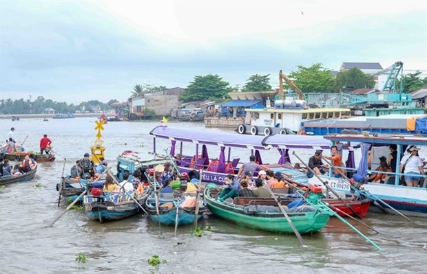 Cai Rang Floating Market in Can Tho city’s Cai Rang district. The market is one of the city’s most-visited destinations and has operated for more than 100 years.