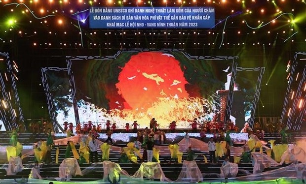 A dancing performance at the ceremony on June 15
