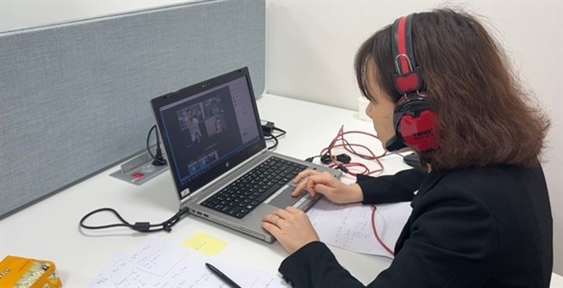 An attendee of the 2023 BizMatching Agent Online B2B Meeting. (Photo courtesy of KOCCA Vietnam)