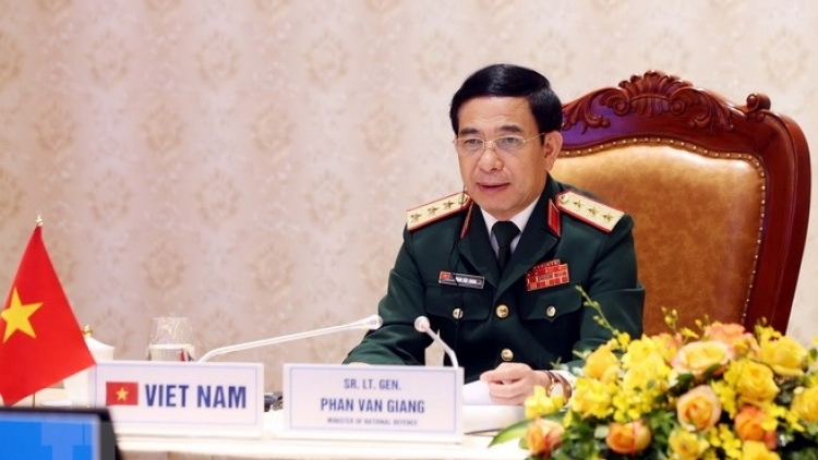 Politburo member, Deputy Secretary of the Party Central Military Commission, Minister of National Defence Gen. Phan Van Giang.