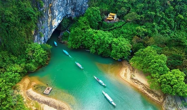 The Phong Nha-Ke Bang National Park contains terrestrial and aquatic habitats.