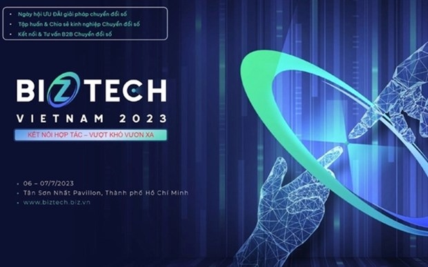 The first Biztech Vietnam 2023 conference and exhibition will lure national enterprises to push digital transformation. (Photo of VINASA)