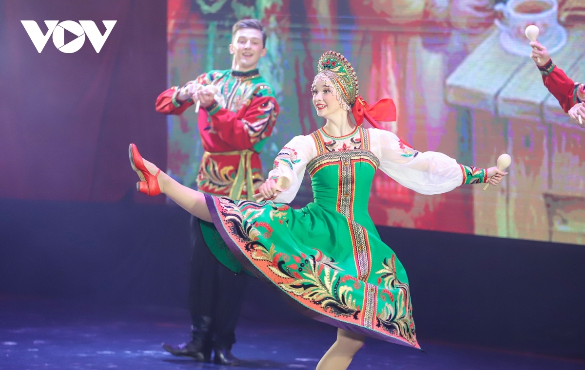 Russian folk dances entertain local audiences.