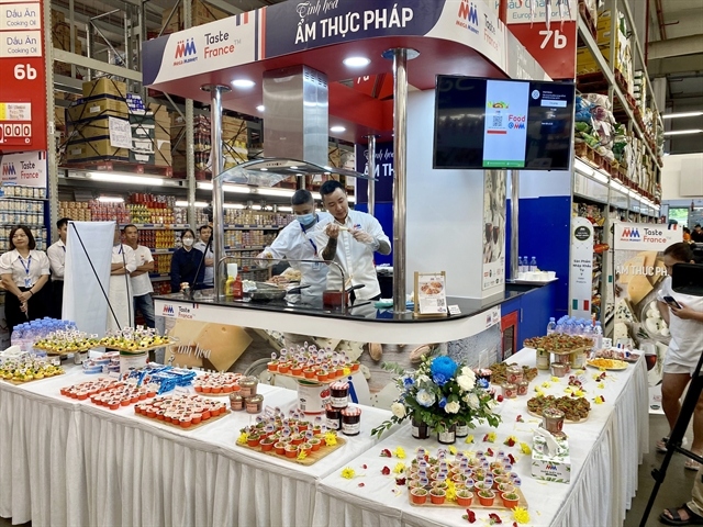 Chef Cam Thien Long introduces French cuisine at Taste France 2023 programme at MM Mega Market. — Photo courtesy of MM Mega Market