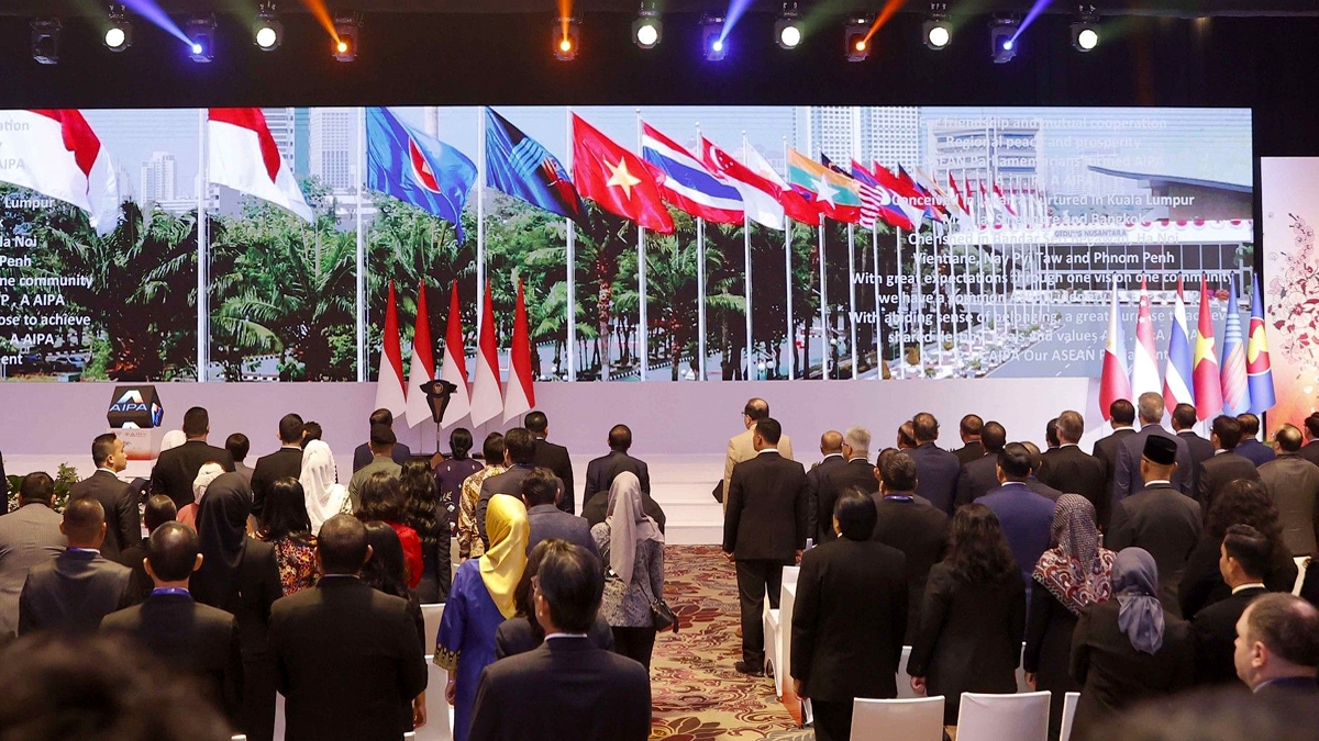 Delegates attending the opening ceremony of the AIPA-44 General Assembly in Jakarta, Indonesia, on August 7. (Photo: VNA)