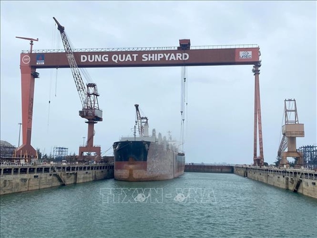 Ship repair area at Dung Quat Shipbuilding Industry Co Ltd. — VNA/VNS Photo Le Ngoc Phuoc