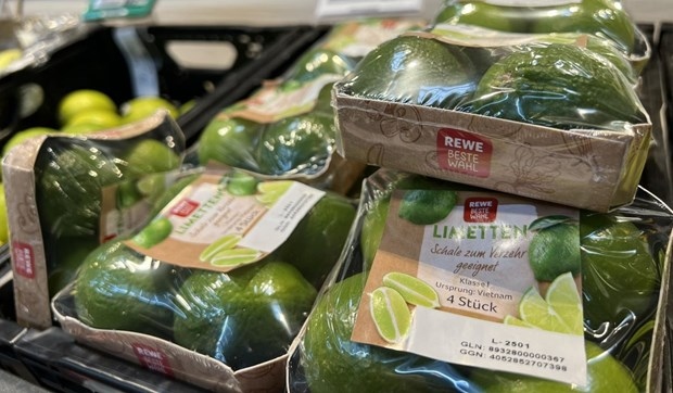 Vietnamese lemon is sold at a supermarket in Germany.