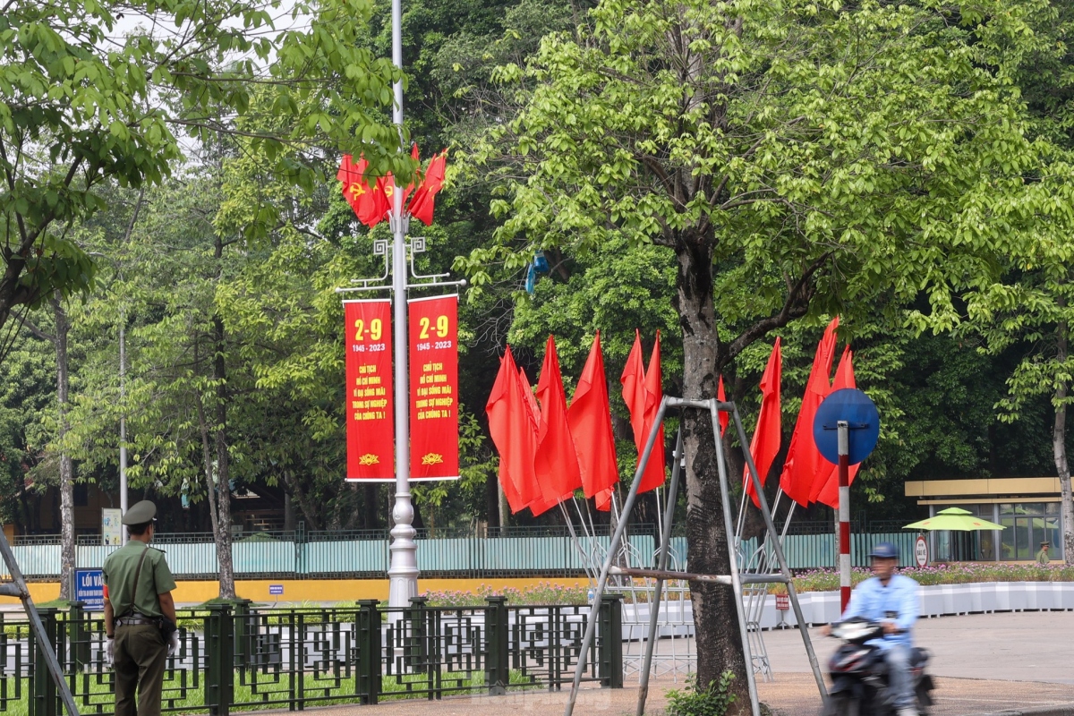All streets around the capital are painted red with flags celebrating National Day.