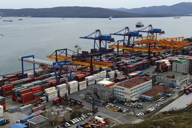 Vladivostok port in Russia's Far East