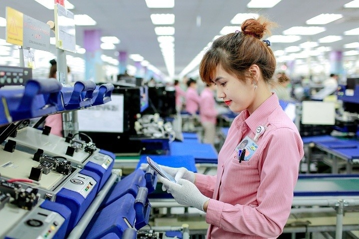Samsung is testing its flip-flip-chip ball grid array production line at Samsung Electro-Mechanics Vietnam in Thai Nguyen province