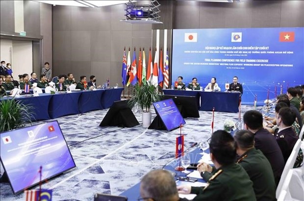 At the final planning conference for the end-of-term field training under the ASEAN Defence Ministers’ Meeting Plus (ADMM Plus) Experts’ Working Group on Peacekeeping Operations Cycle