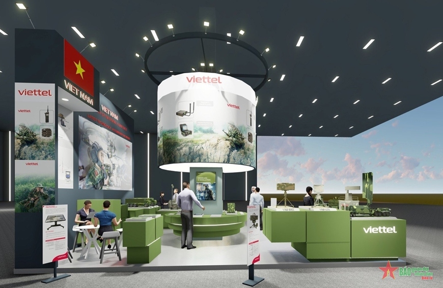 The Viettel pavilion at the 31st International Defense Industry Exhibition (MSPO) in Kielce, Poland. (Photo: PANO)