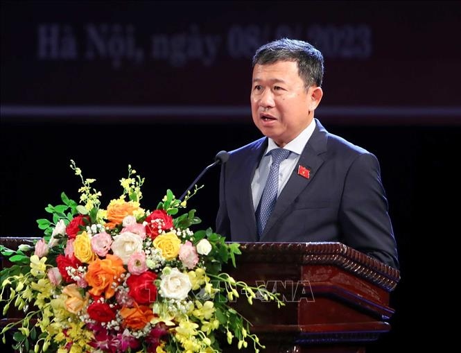 Vu Hai Ha, chairman of the National Assembly Committee for Foreign Affairs, speaks at the ceremony marking half a century of diplomatic relations between Vietnam and Malaysia. (Photo: VNA)