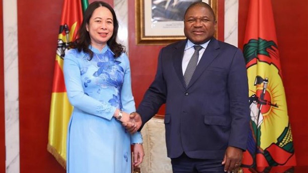 Vice President Vo Thi Anh Xuan (left) and Mozambican President Filipe Nyusi, who is also President of the Mozambican Liberation Front (Frelimo) Party. (Photo: VNA)