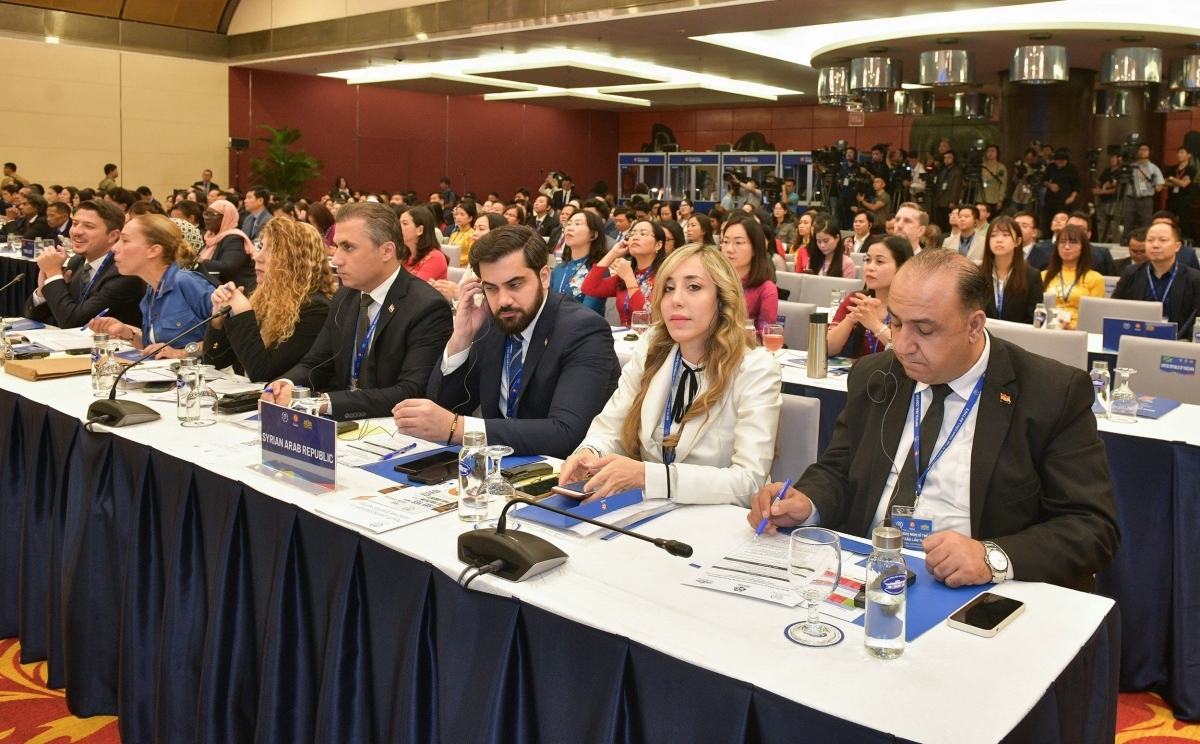 International delegates attend the event