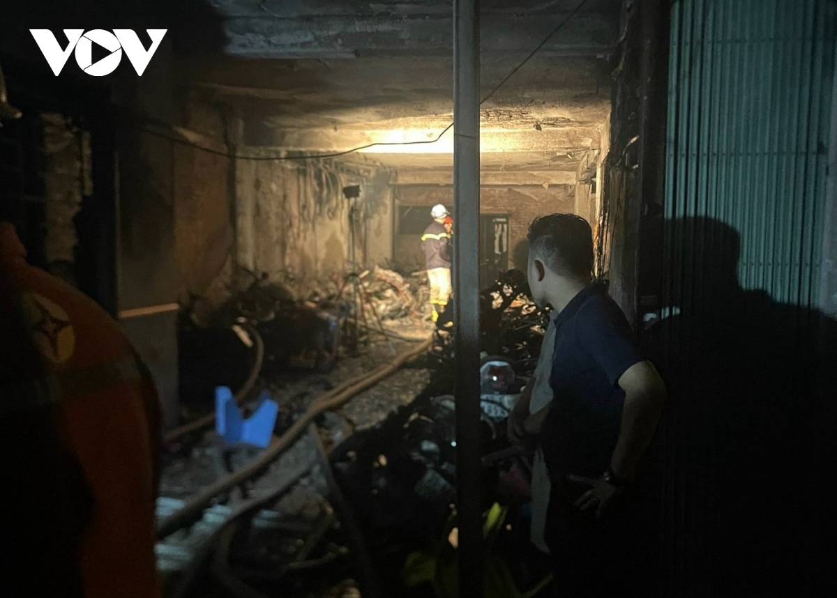 The fire has destroyed part of the building