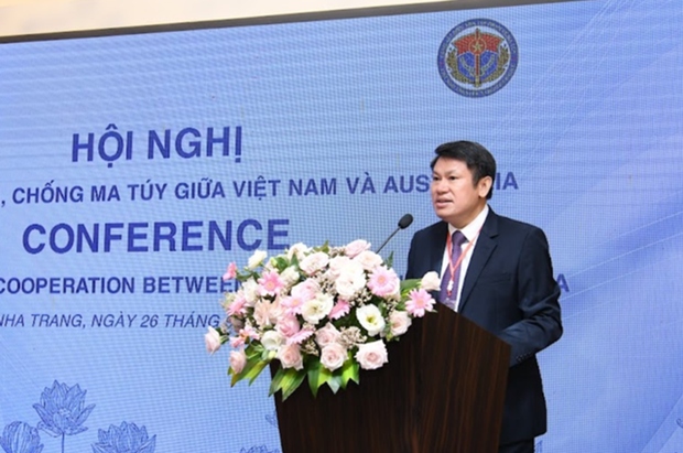 Lt. Gen. Nguyen Van Vien, Director of the Police Department for Drug Related Crime Investigation, speaks at the conference on September 26. (Photo: baochinhphu.vn)