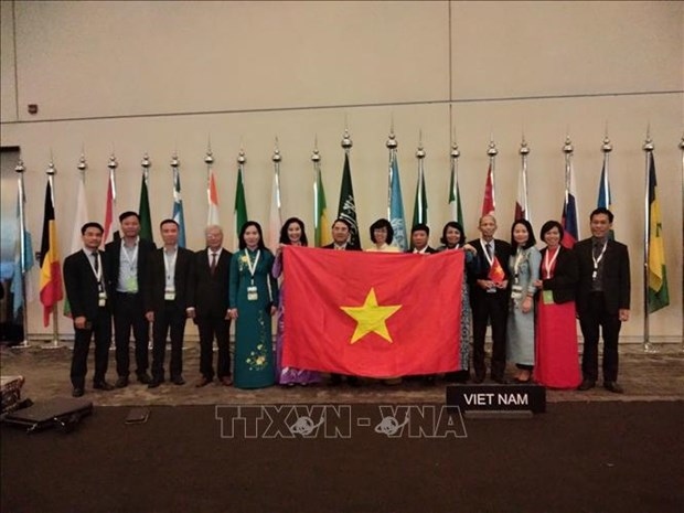 The Vietnamese delegation attends the 45th session of the World Heritage Committee in Riyadh, Saudi Arabia. (Photo: VNA)
