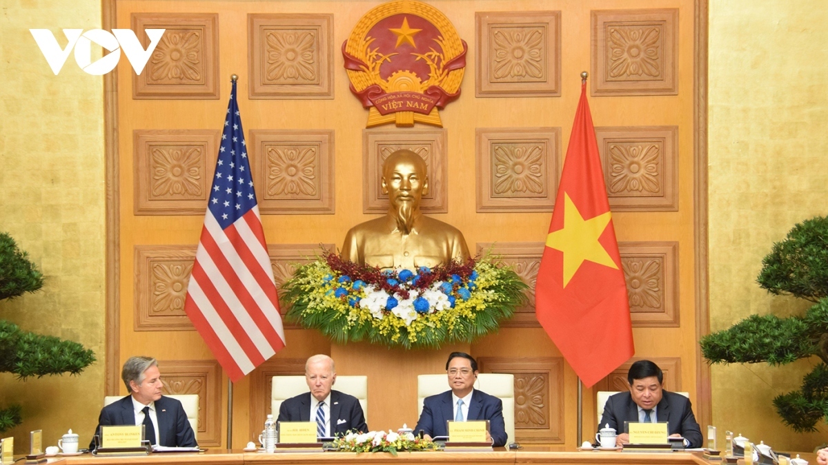  Prime Minister Pham Minh Chinh and President Joe Biden attends the US-Vietnam Innovation &amp; Investment Summit 