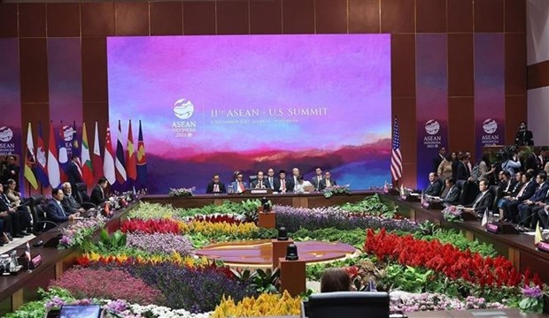 Delegates at the 11th ASEAN - US Summit in Jakarta on September 6.