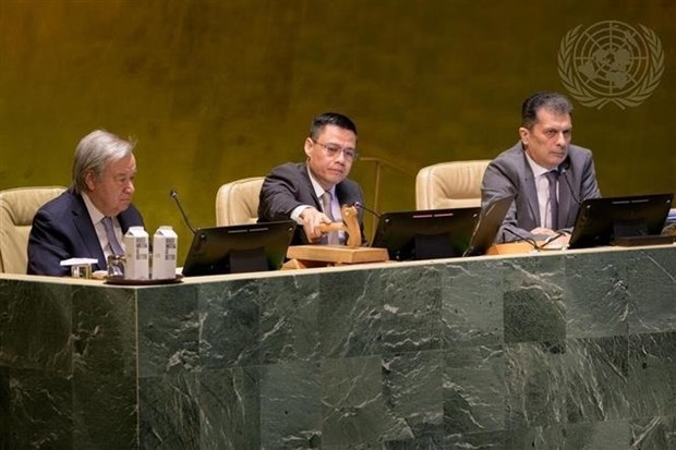 Vietnam successfully completed its one-year term as Vice President of the 77th session of the United Nations General Assembly. (Photo: VNA)