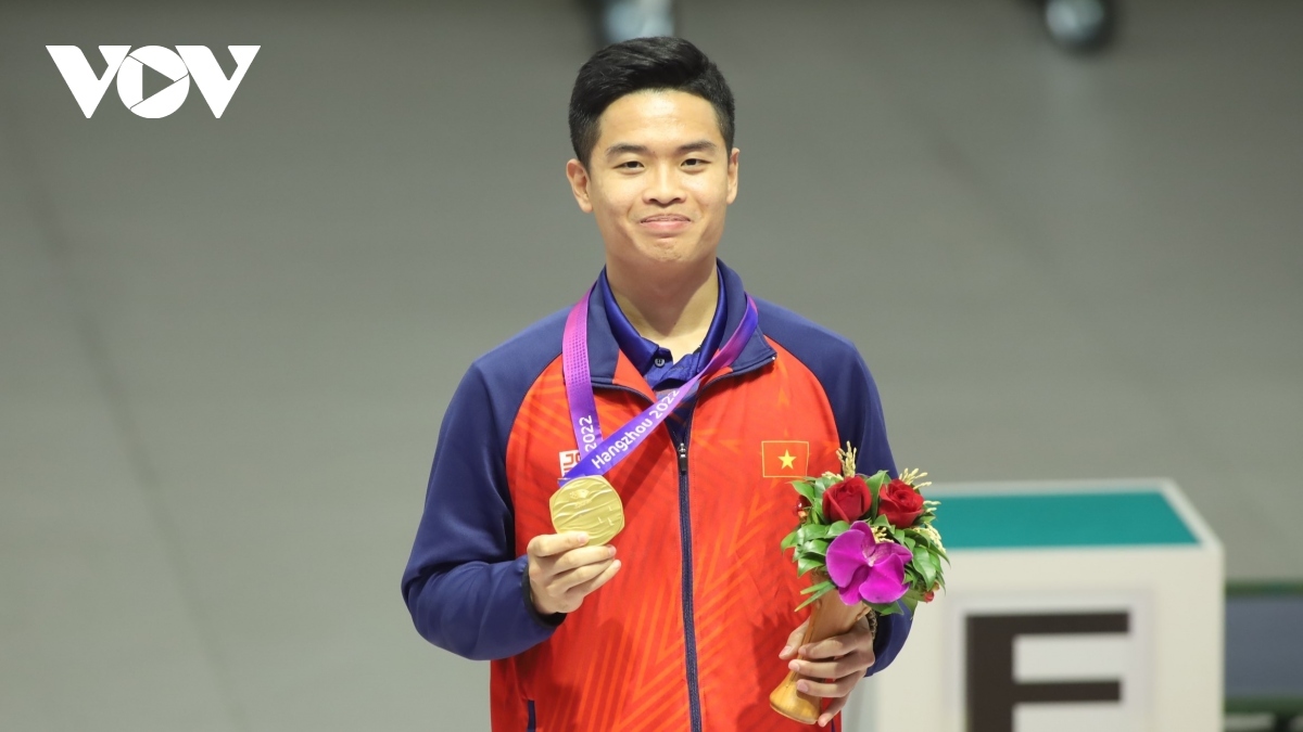 Marksman Pham Quang huy has received a gold medal at the recent 19th Asian Games in Hangzhou, China.