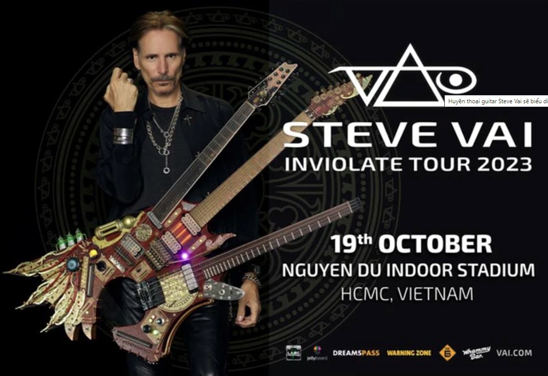 American guitarist Steve Vai to perform in Ho Chi Minh City on October 19 as part if his Inviolate World Tour