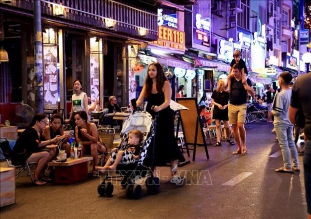 Bui Vien street in HO Chi Minh City's downtown area. (Photo: VNA)