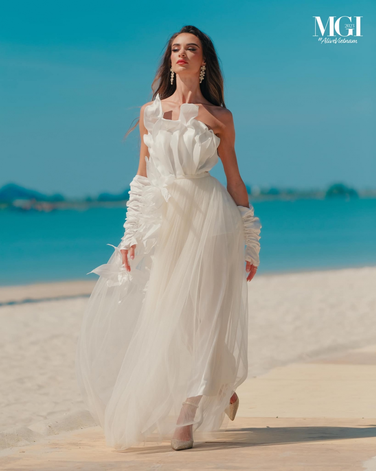 Miss Grand Canada appears at the fashion show.