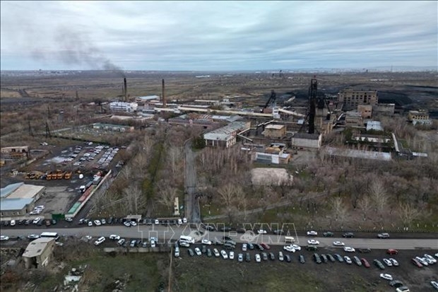 View of Kostenko mine in Karaganda province, Kazakhstan on October 28, 2023 (Photo: AFP) 