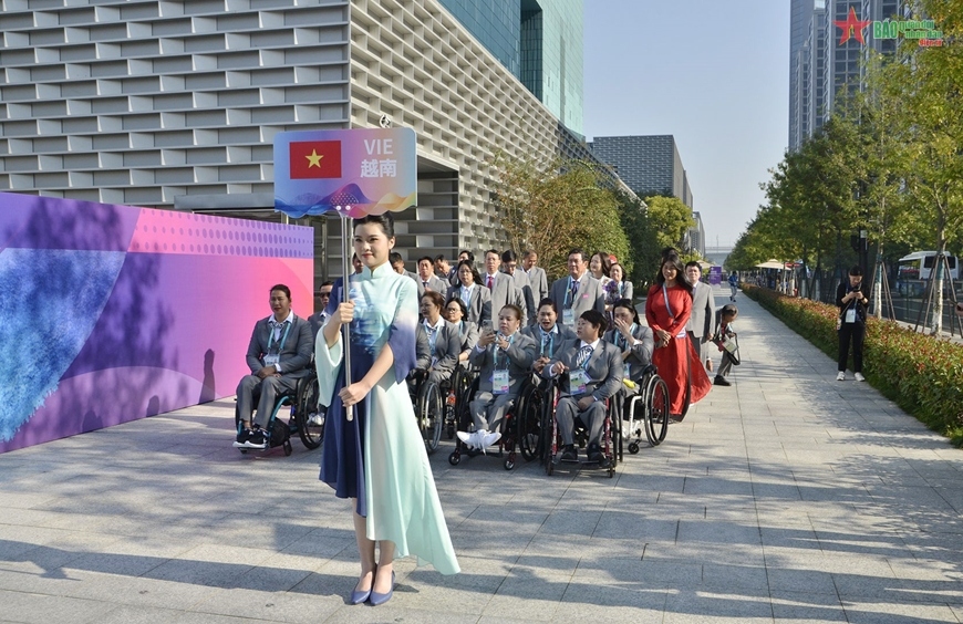 Vietnam sends 48 athletes who will compete in seven sports at the fourth Asian Para Games. (Photo: Qdnd.vn)