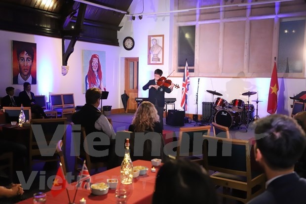 A student from the Reigate Grammar School (RGS) Vietnam performs at the event