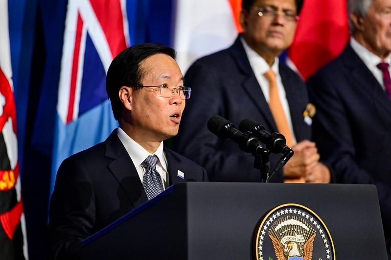 President Vo Van Thuong speaks at the leaders’ meeting of the Indo-Pacific Economic Framework for Prosperity.(IPEF)