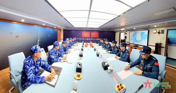 At the talks between Vietnamese and Chinese coast guards. (Photo: qdnd.vn)