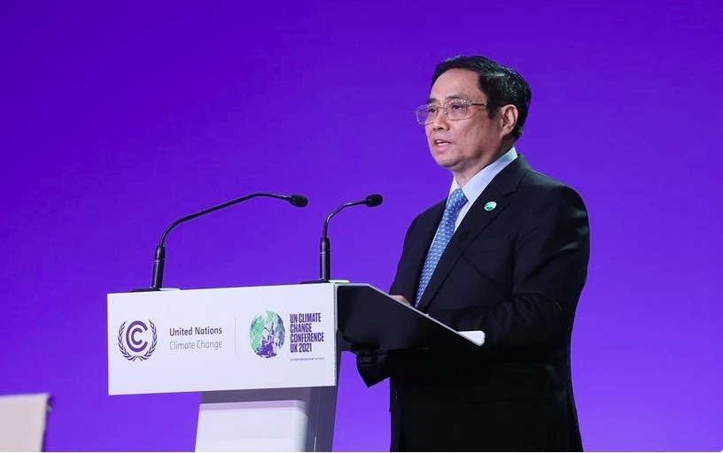 Prime Minister Pham Minh Chinh speaks at the 26th UN Climate Change Conference (COP26) 