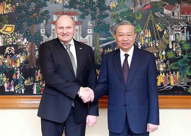 Vietnamese Minister of Public Security General To Lam (R) and Russian Minister of Emergency Situations Sen. Lieut. Gen Kurenkov Aleksandr Vyacheslavovich 