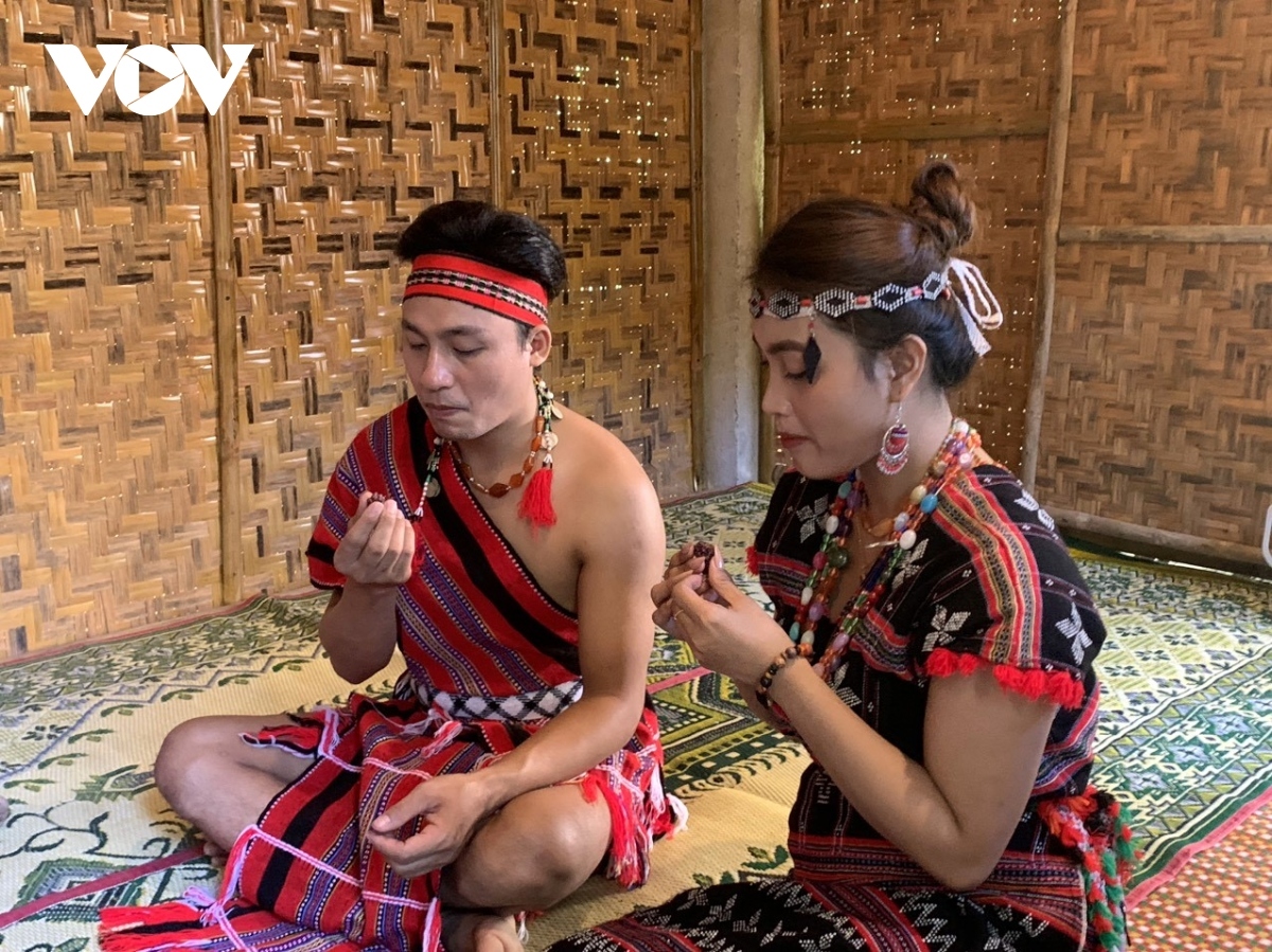 When she walks downstairs they will cover her with a headscarf in order to avoid bad things on the way.