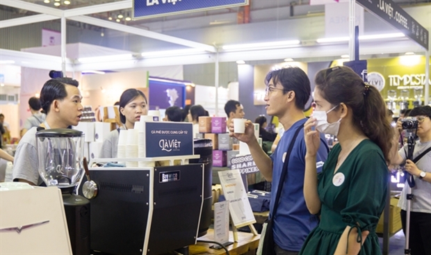 At the International Coffee, Tea and Bakery Expo (Coffee Expo Vietnam) in 2022 (Photo courtesy of organising board)