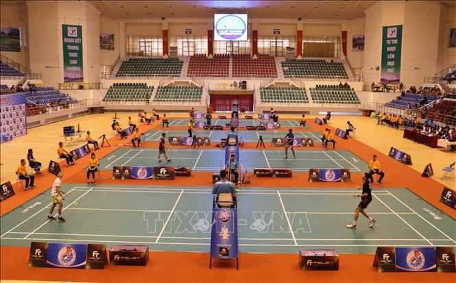 FELET Vietnam International Series 2023 attracts over 200 badminton players. (Photo: Baotintuc.vn)