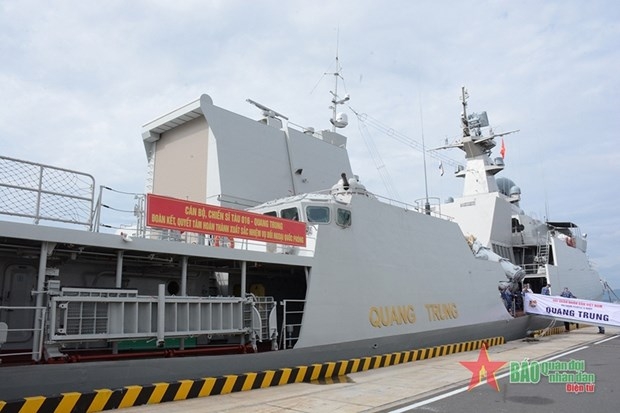 Vietnam's frigate 016-Quang Trung will attend the Peace and Friendship 2023 joint exercise in China’s Guangdong province. (Photo: qdnd.vn)