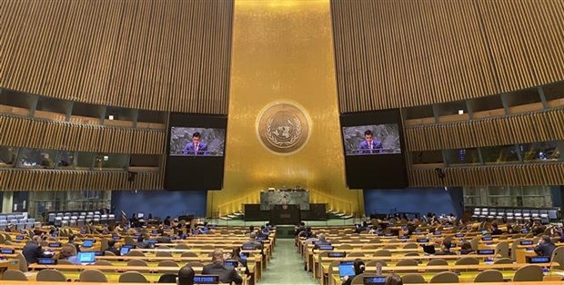 Ambassador Dang Hoang Giang, Permanent Representative of Vietnam to the US speaks at the debate