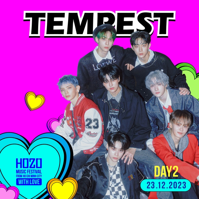 K-pop group TEMPEST will perform at the HOZO Super Fest 2023 in Ho Chi Minh City on December 23