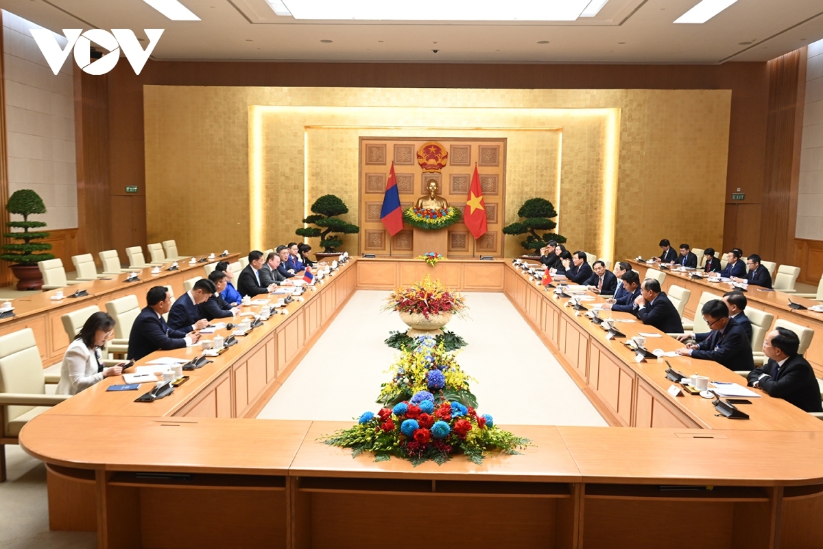 At the meeting between Prime Minister Pham Minh Chinh and Mongolian President Ukhnaagiin Khurelsukh